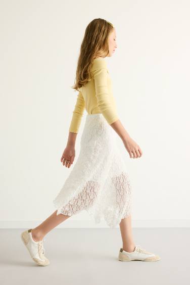 Girl Regular Fit Knitted Skirt