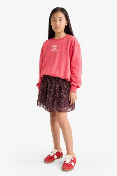 Girl Tulle Floral Print Skirt