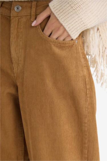 Zipper Velvet Trousers