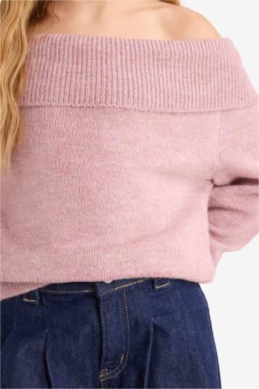 Girl Regular Fit Off Shoulder Pullover