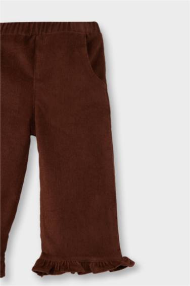 بنطلون مخمل قطيفة بيبي بناتي برجل واسع