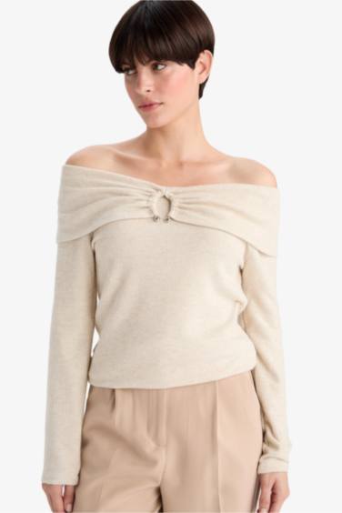 Slim Fit Off Shoulder T-Shirt