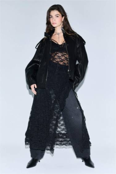 Baggy Fit Yüksek Bel Uzun Jean Yıkamalı Pantolon