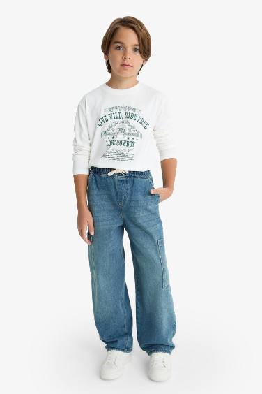 Boy Crew Neck Printed Long Sleeve T-Shirt