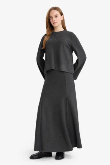 A Kesim Selanik Kumaş Maxi Etek