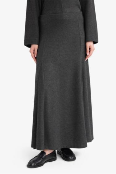 A Kesim Selanik Kumaş Maxi Etek