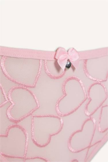 Трусы с вышивкой с кружевом для женщин Fall in Love