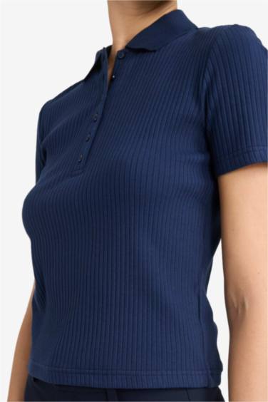 Футболка поло кашкорсе Slim Fit с коротким рукавом