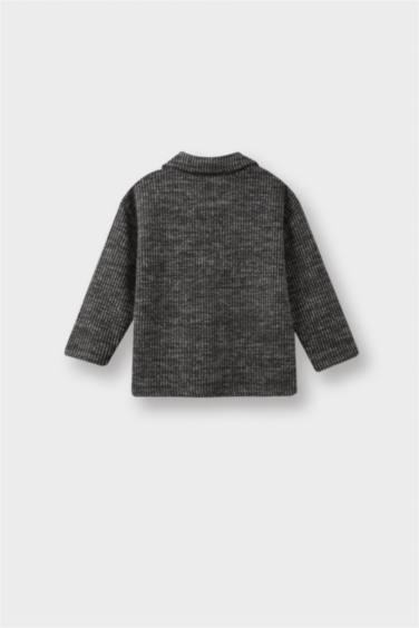 Baby Boy Regular Fit Shirt Collar Knitwear Sweatshirt