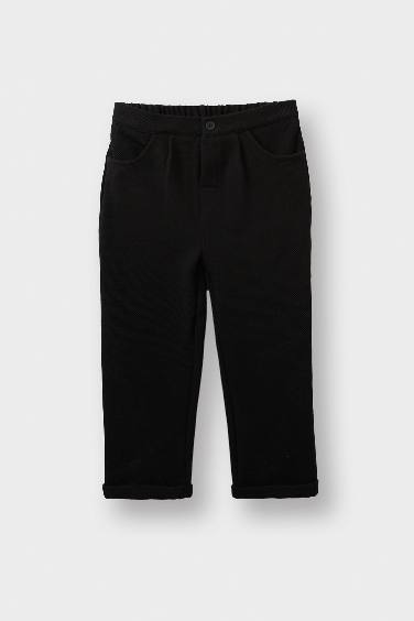 طقم بيبي اولادي تيشيرت مخطط وبنطلون قصة عادية - قطعتين