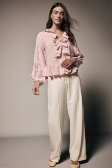 Volanlı Modal Bluz - Görsel 2