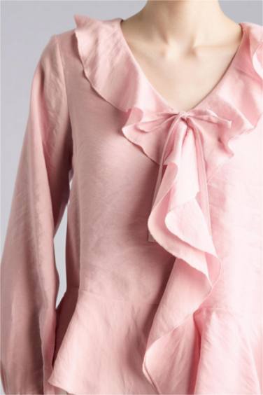 Volanlı Modal Bluz - Görsel 5