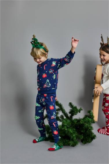 Baby Boy Christmas Printed Thin Fabric 2 Piece Set