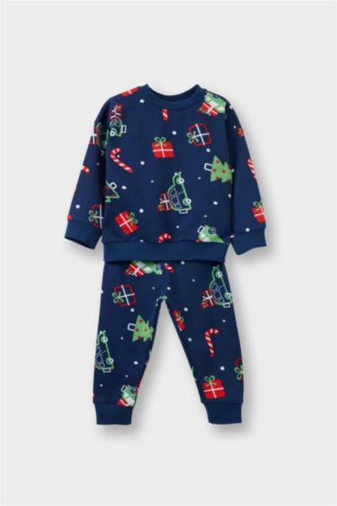 Baby Boy Christmas Printed Thin Fabric 2 Piece Set