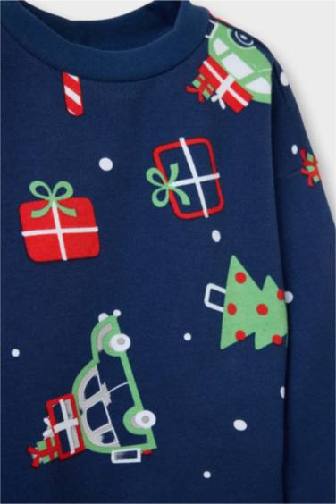Baby Boy Christmas Printed Thin Fabric 2 Piece Set