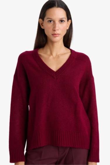 Oversize Fit V-Neck Pullover