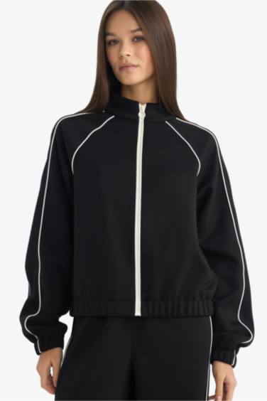 Loose Fit жартылай тік жағалы кардиган