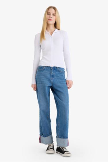 Fitted поло жағалы кашкорсе кардиган