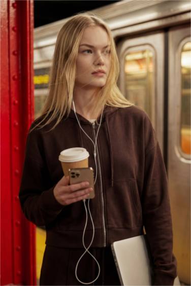 Кардиган из модала Loose Fit с капюшоном