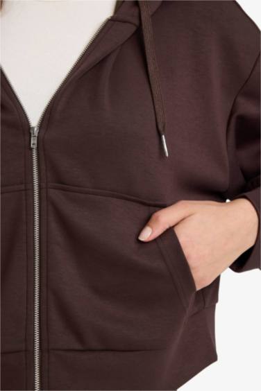 Loose Fit капюшоны бар модал кардиган