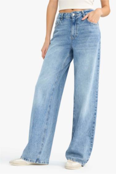 بنطلون جينز بخصر منخفض