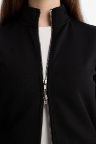 Кардиган с воротником-стойкой Slim Fit