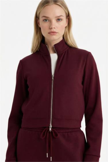 Кардиган с воротником-стойкой Slim Fit