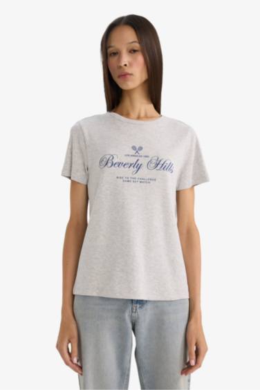 Футболка в рубчик Regular Fit с принтом