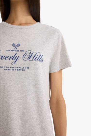 Футболка в рубчик Regular Fit с принтом