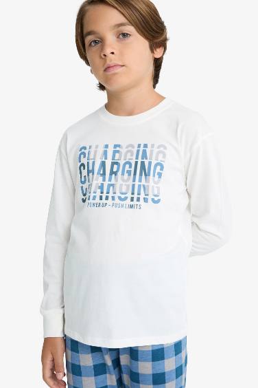 Boy Printed Top Bottoms 2 Piece Pajama Set