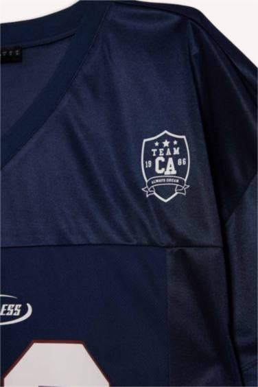 Футболка с принтом Oversize и коротким рукавом