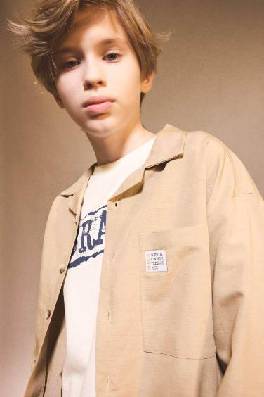 قميص بولو اولادي كم طويل اوفر سايز