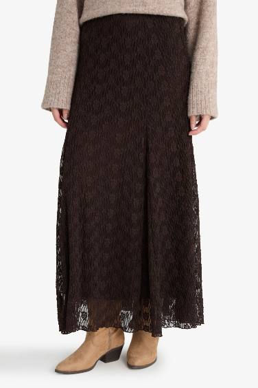 A-Line Lace Maxi Skirt