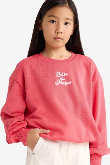 Oversize Fit Crew Neck Sweatshirt