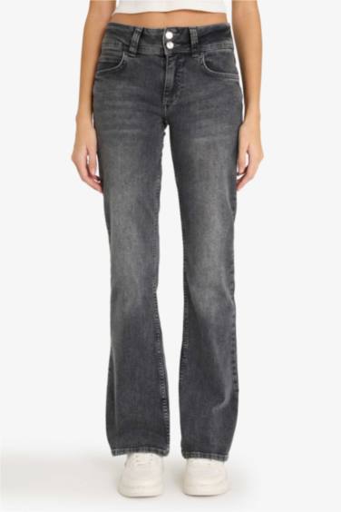 Low Waist Washed Jeans