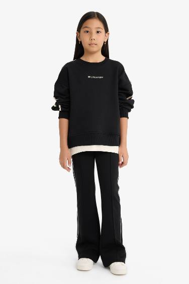 بنطلون سويت بانتس بناتي فلير فيت وخصر مطاطي