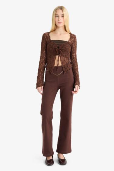 Coool Flare Fit Normal Bel Gabardin Pantolon