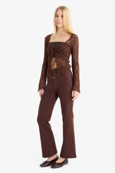 Coool Flare Fit Normal Bel Gabardin Pantolon