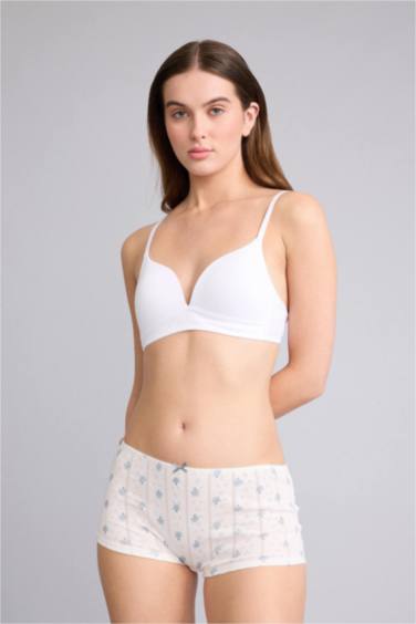 %100 Pamuk Çiçekli Boxer - Görsel 3