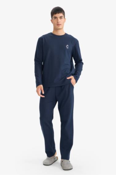 Pijama Takımı Regular Fit Uzun Kollu Waffle Üst Uzun Alt