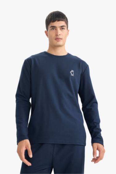 Pijama Takımı Regular Fit Uzun Kollu Waffle Üst Uzun Alt