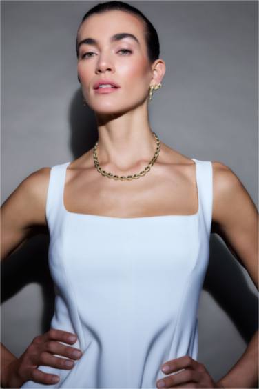 Reis X DeFacto Deniz Kabuğu Desenli Gold Kolye