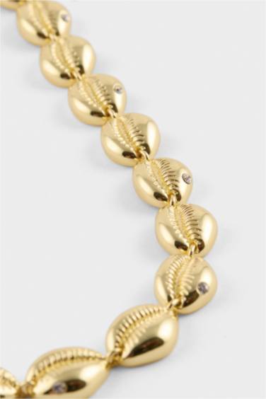 Reis X DeFacto Deniz Kabuğu Desenli Gold Kolye - Görsel 6