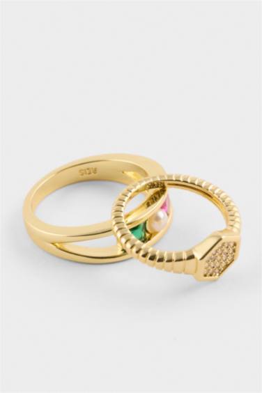 Reis X DeFacto 2'li Gold Yüzük - Görsel 4