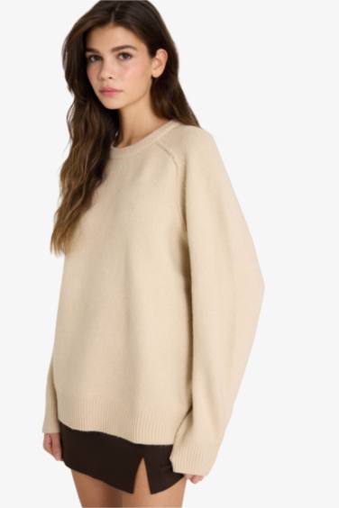 Свитер Oversize с круглым вырезом