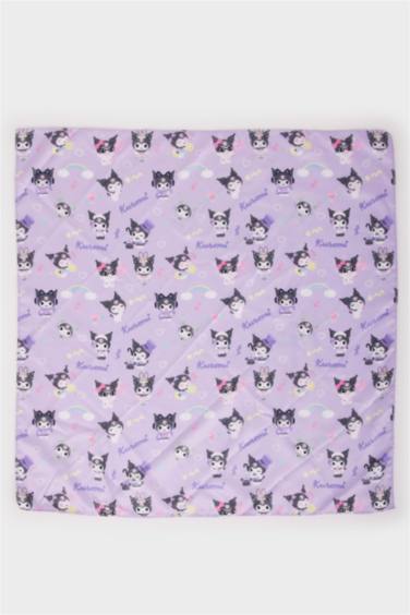 Kuromi Desenli Saten Şal Kız Çocuk