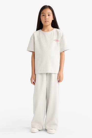 Girl Printed T-Shirt and Sweatpants 2 Piece Set