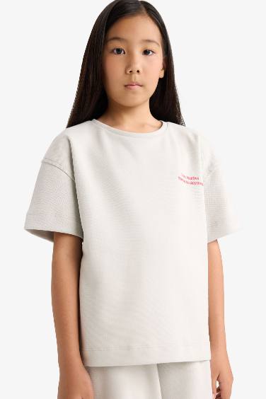 Girl Printed T-Shirt and Sweatpants 2 Piece Set