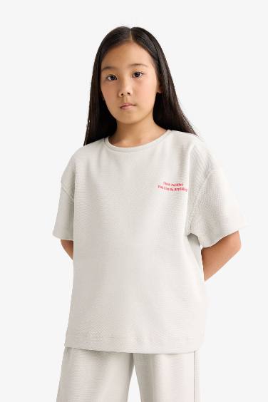 Girl Printed T-Shirt and Sweatpants 2 Piece Set