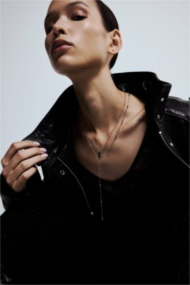 Kadın Silver 2'li Çelik Kolye